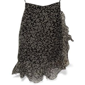 Sretsis Silk Floral Ruffle Skirt-Designer Statement Piece